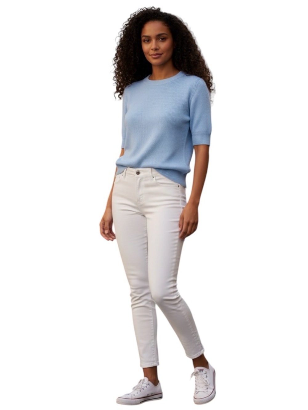 Levi’s White Mid Rise Slim Straight Leg Jeans Size 6 Classic